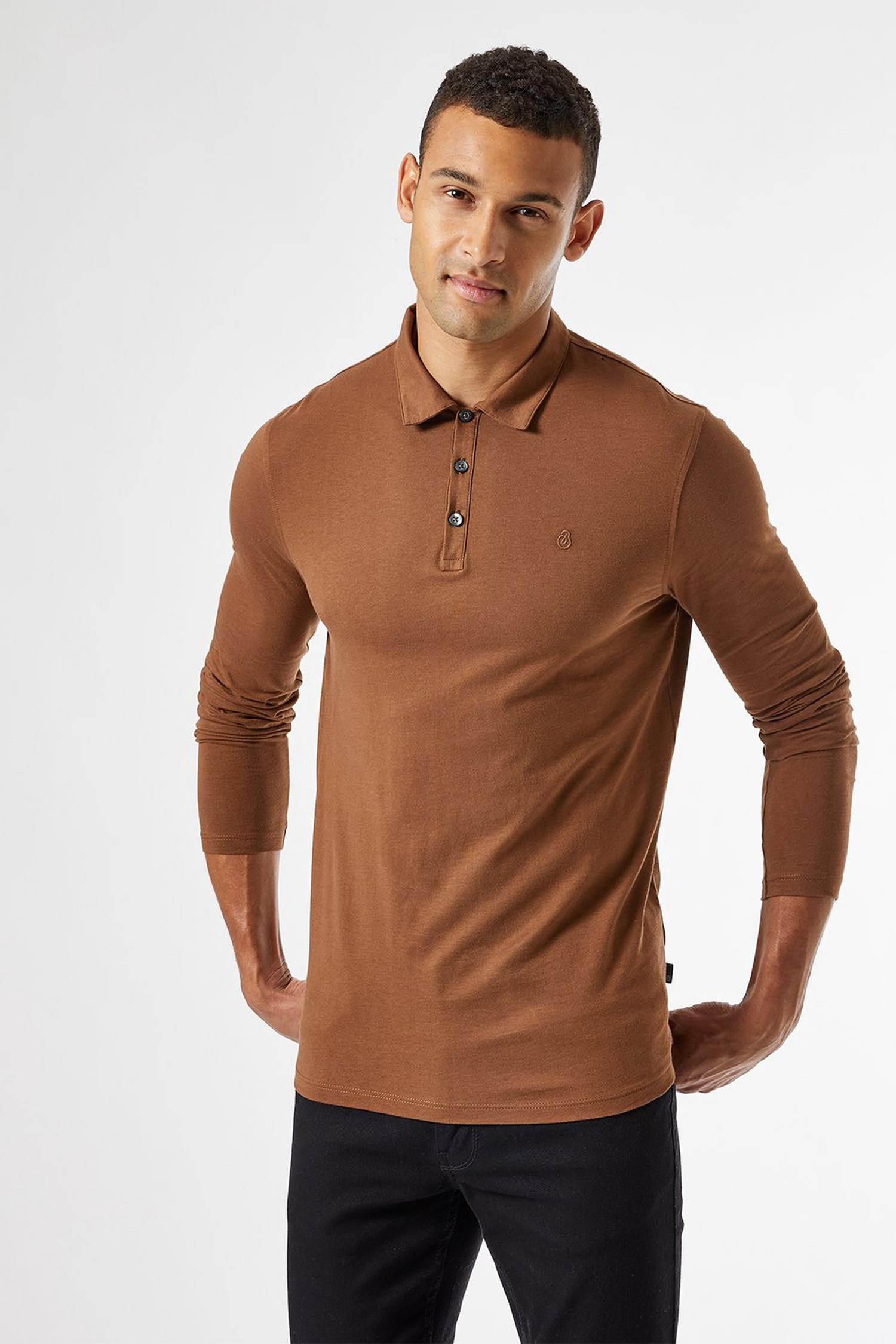 long sleeved polo top