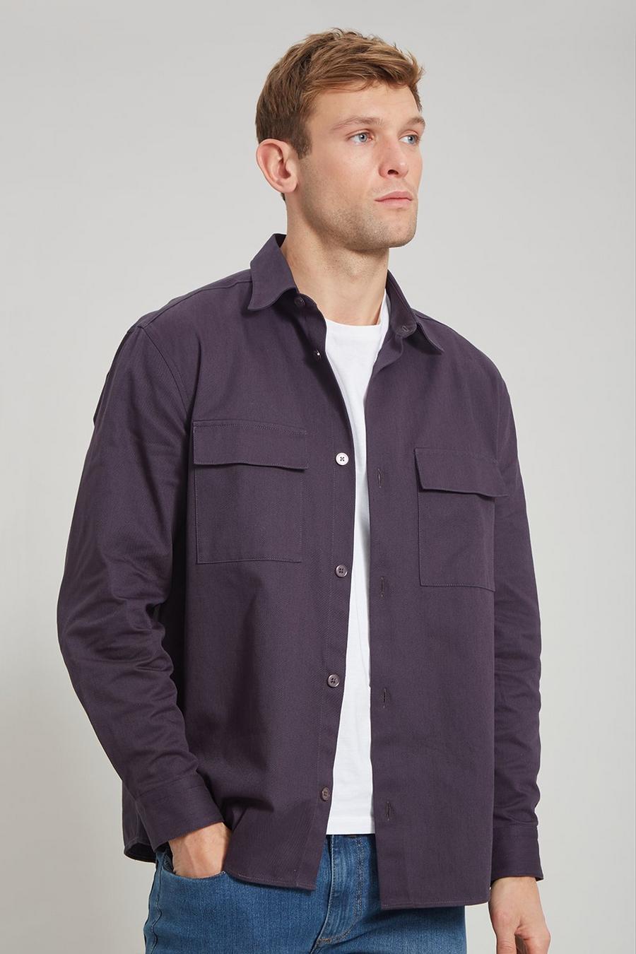 Relaxed Fit Utility Overshirt
