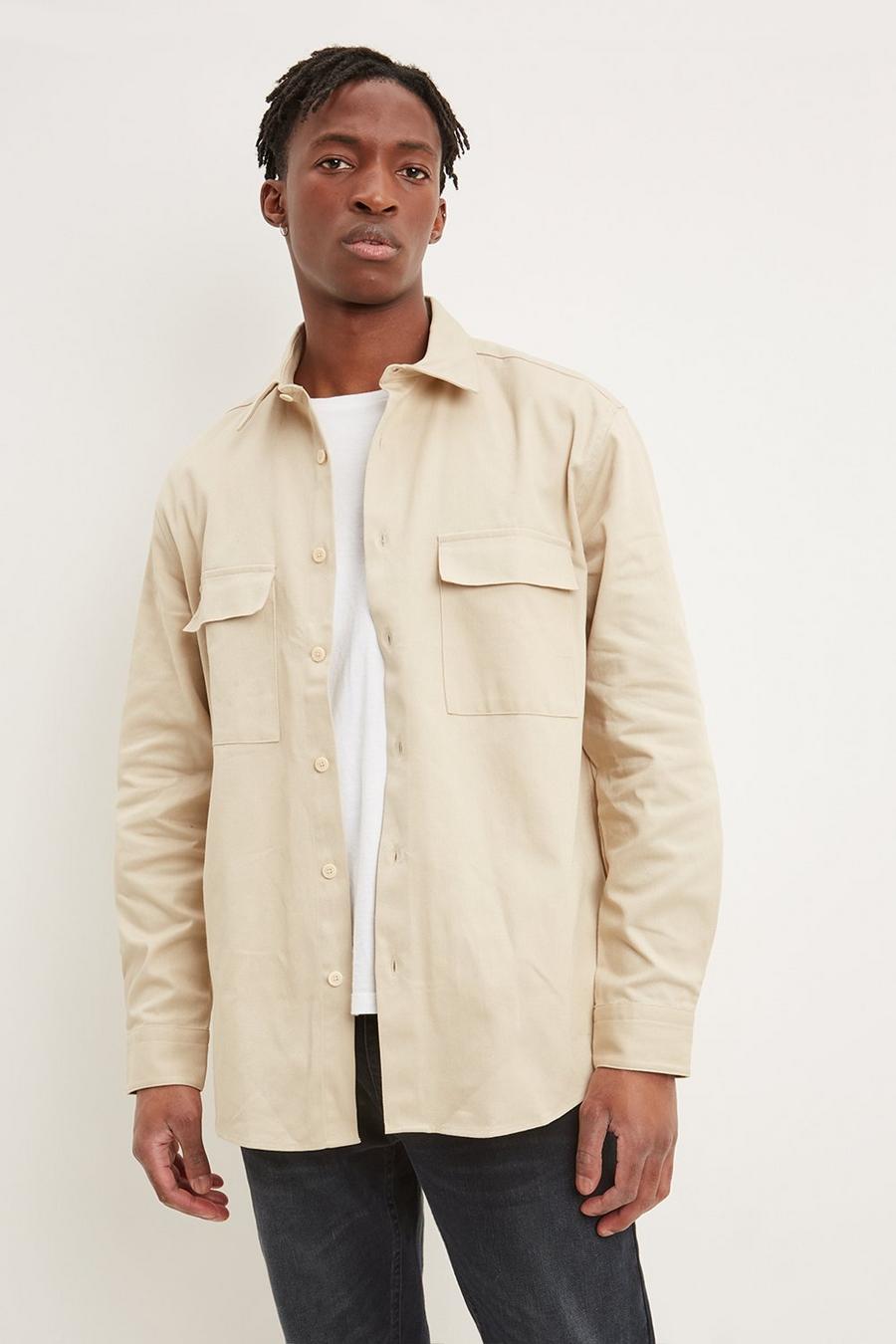 Relaxed Fit Utility Overshirt
