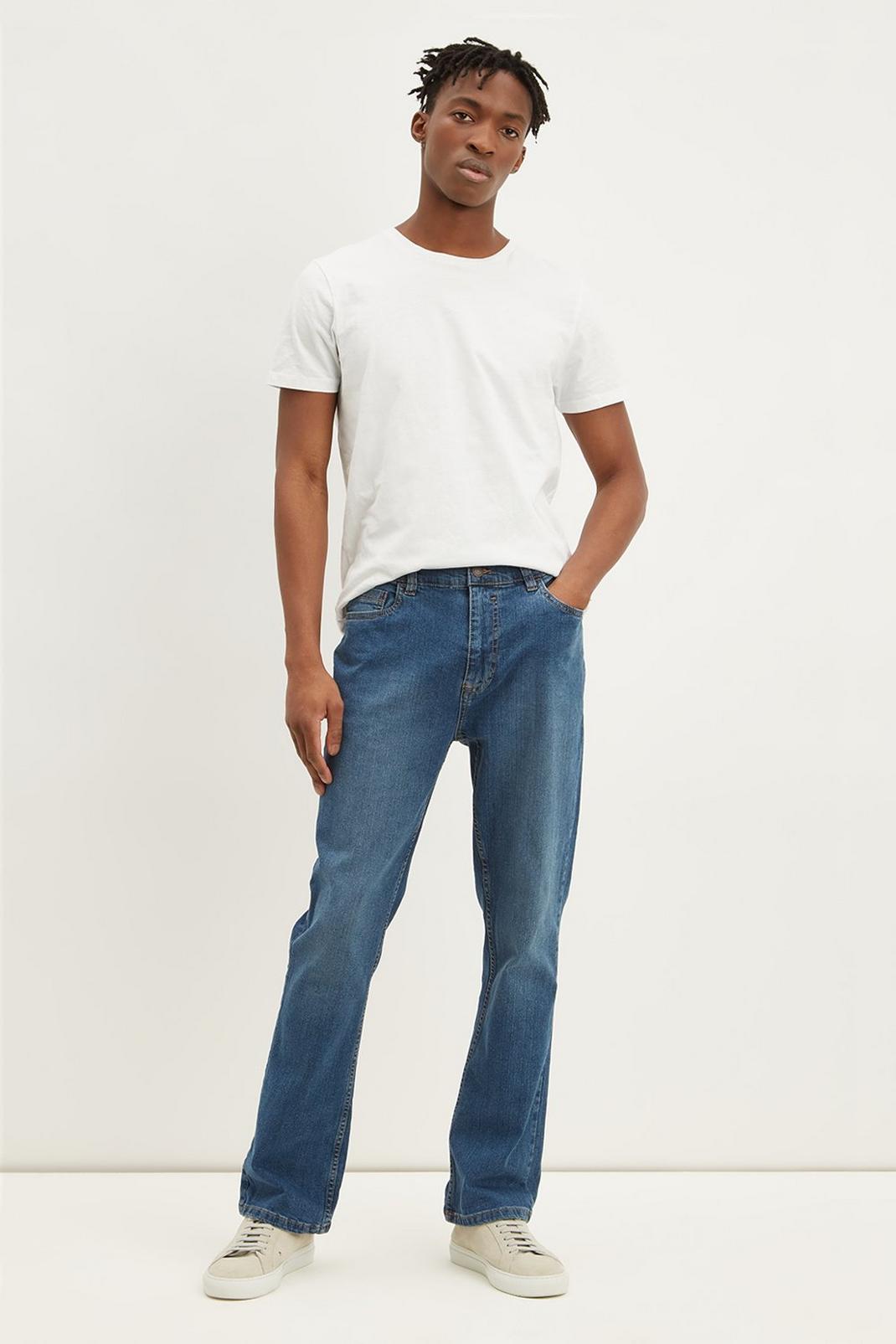 Bootcut Mid Wash Jeans image number 1