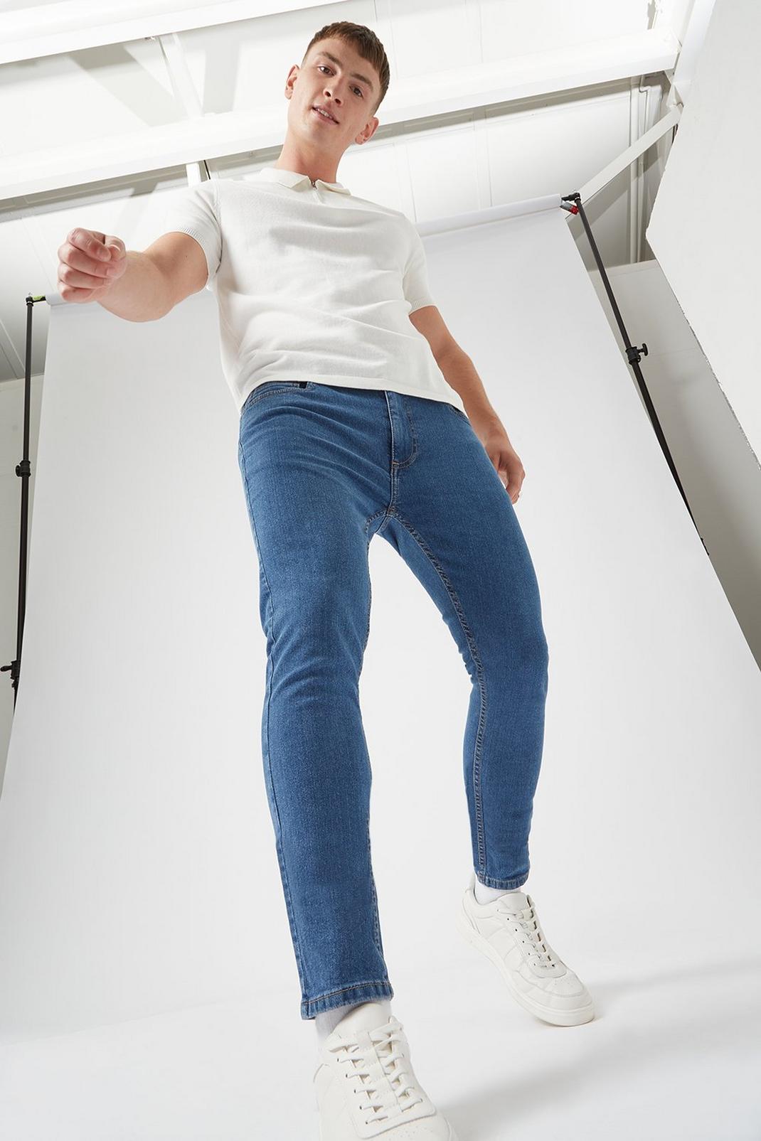 340 Super Skinny Flat Blue Jeans image number 1