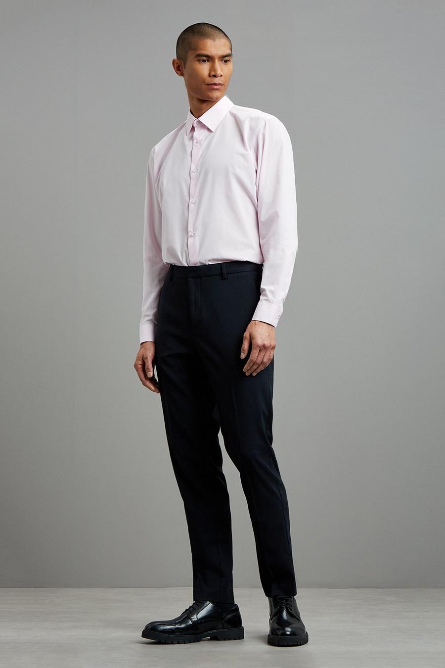 Slim Navy Trouser With Recycled Polyester