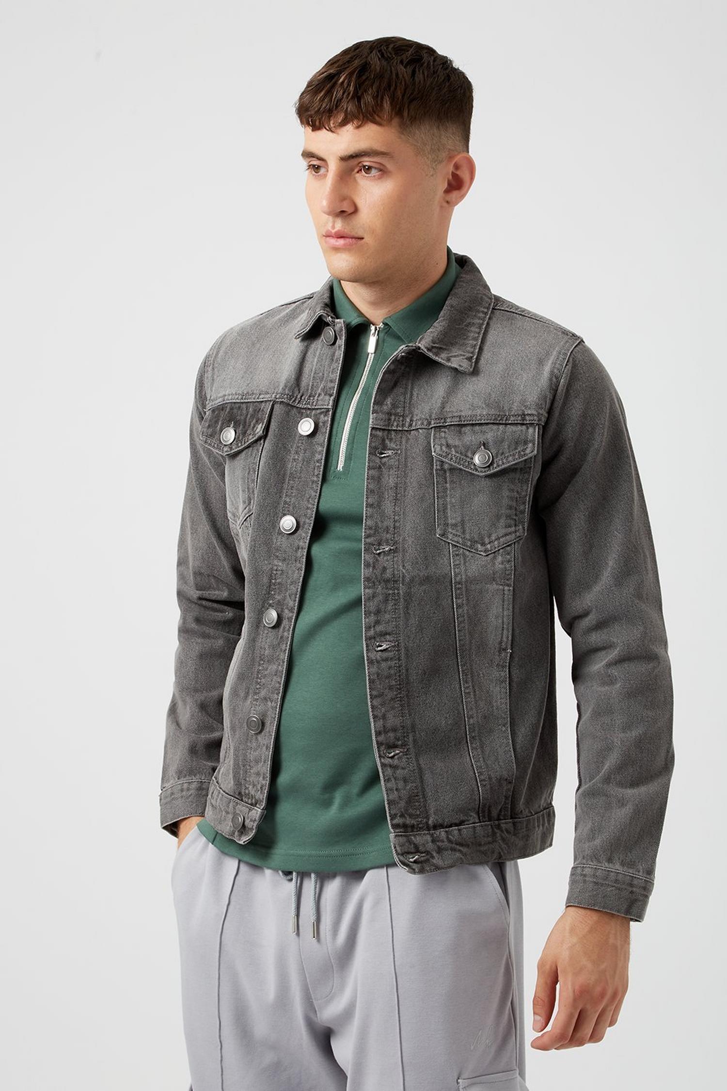 Grey Denim Jacket | Burton UK