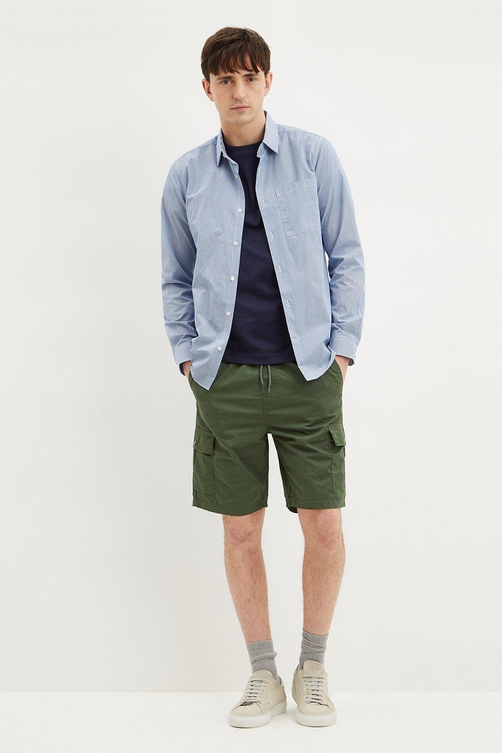 jean khaki shorts