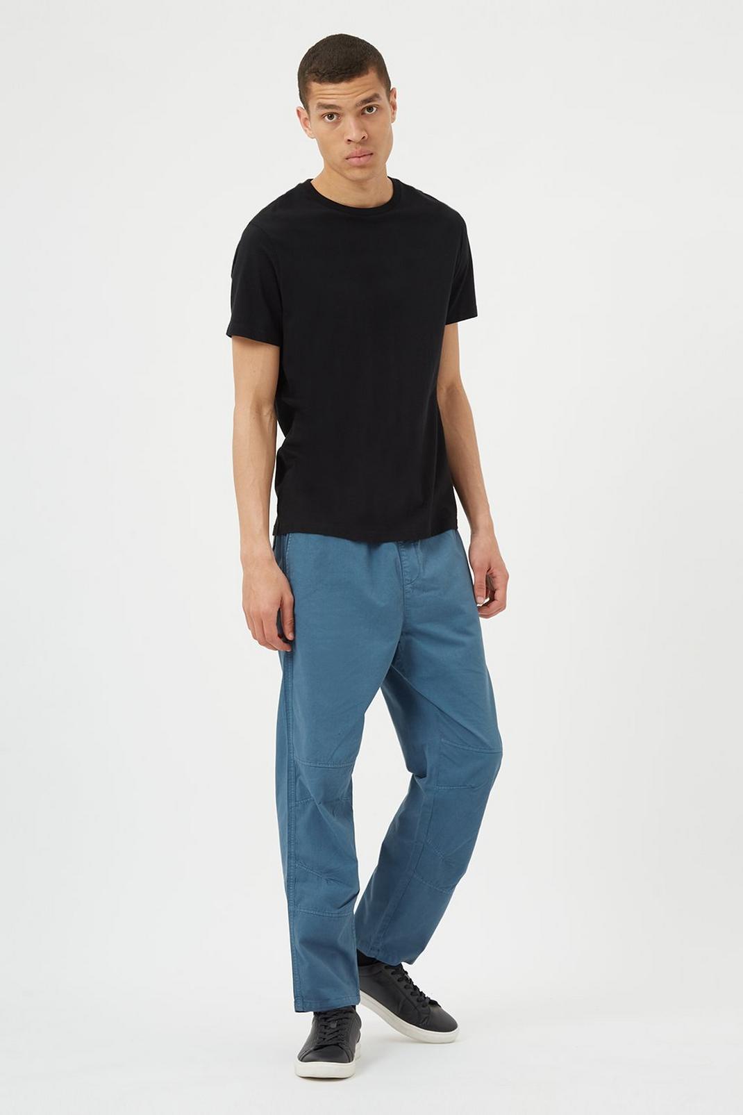 106 Loose Blue Pull On Trousers image number 1