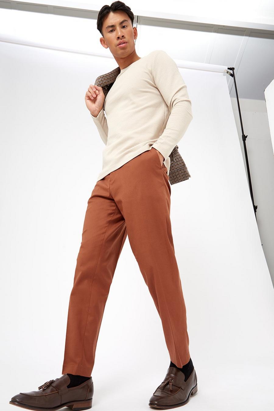 1904 Tapered Cotton Blend Twill Trousers