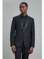 105 Black Stretch Skinny Fit Tuxedo Suit Jacket