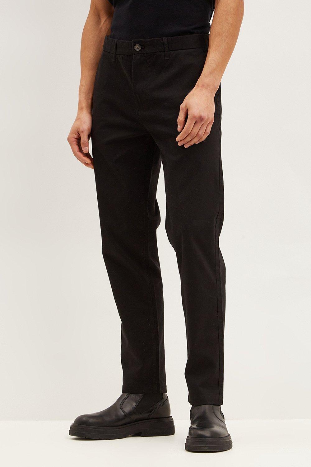 mens black chino trousers