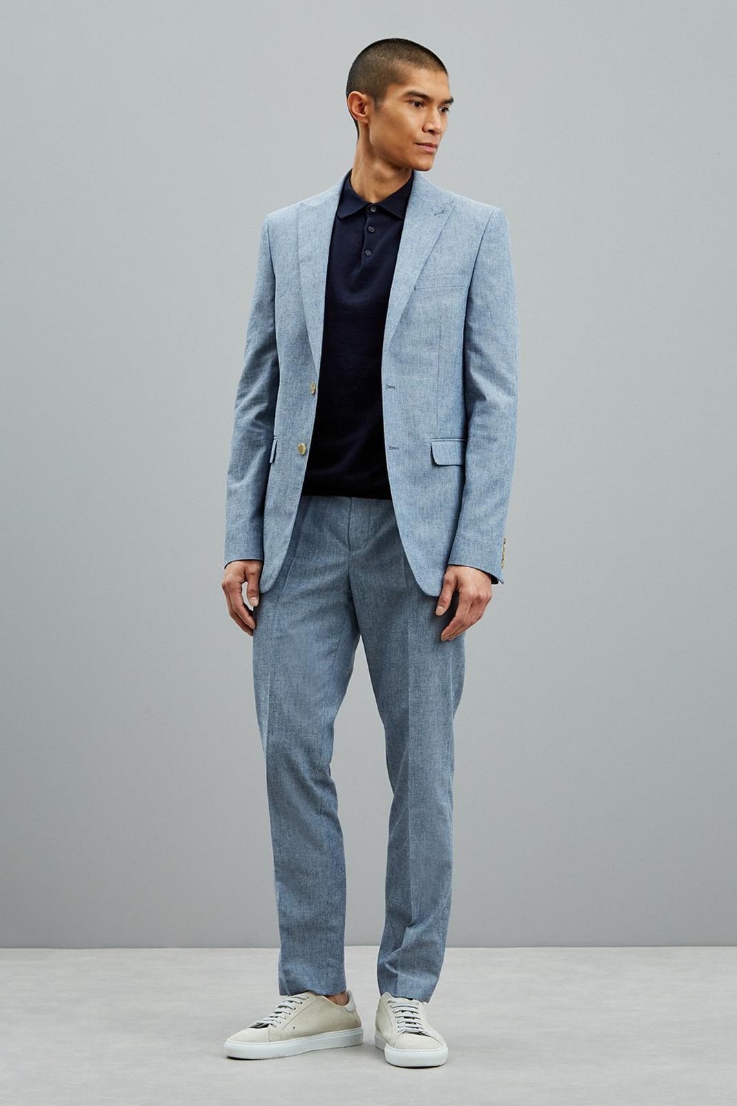 106 Blue Chambray Suit Jacket image number 2
