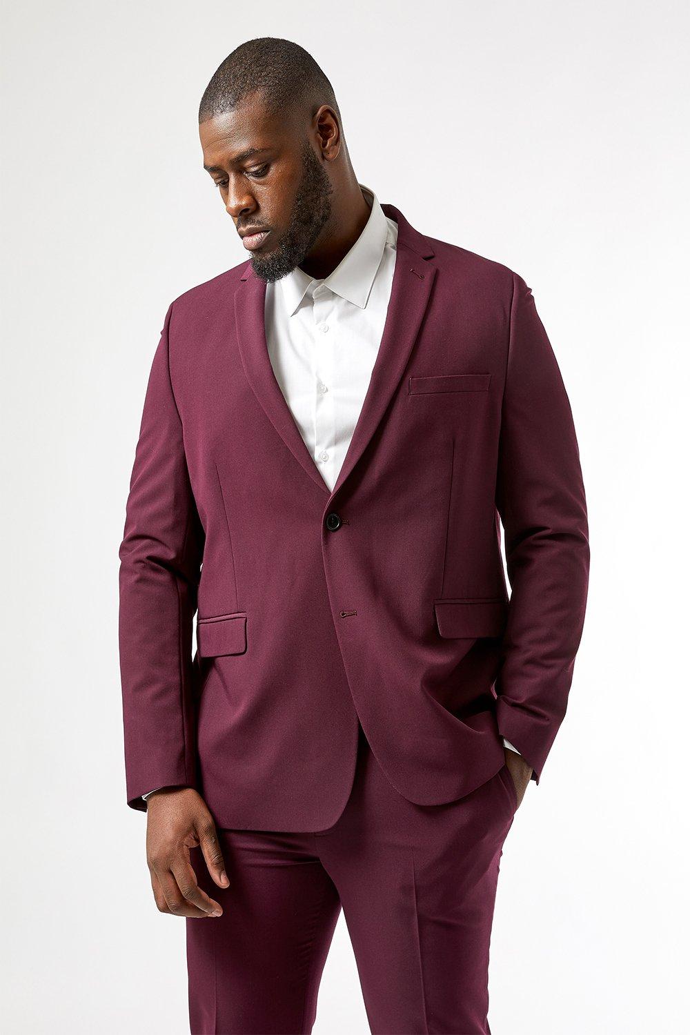 burton burgundy suit