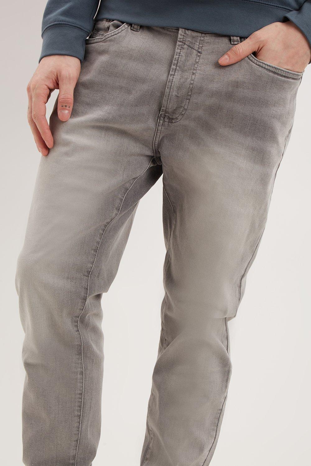 tapered grey jeans