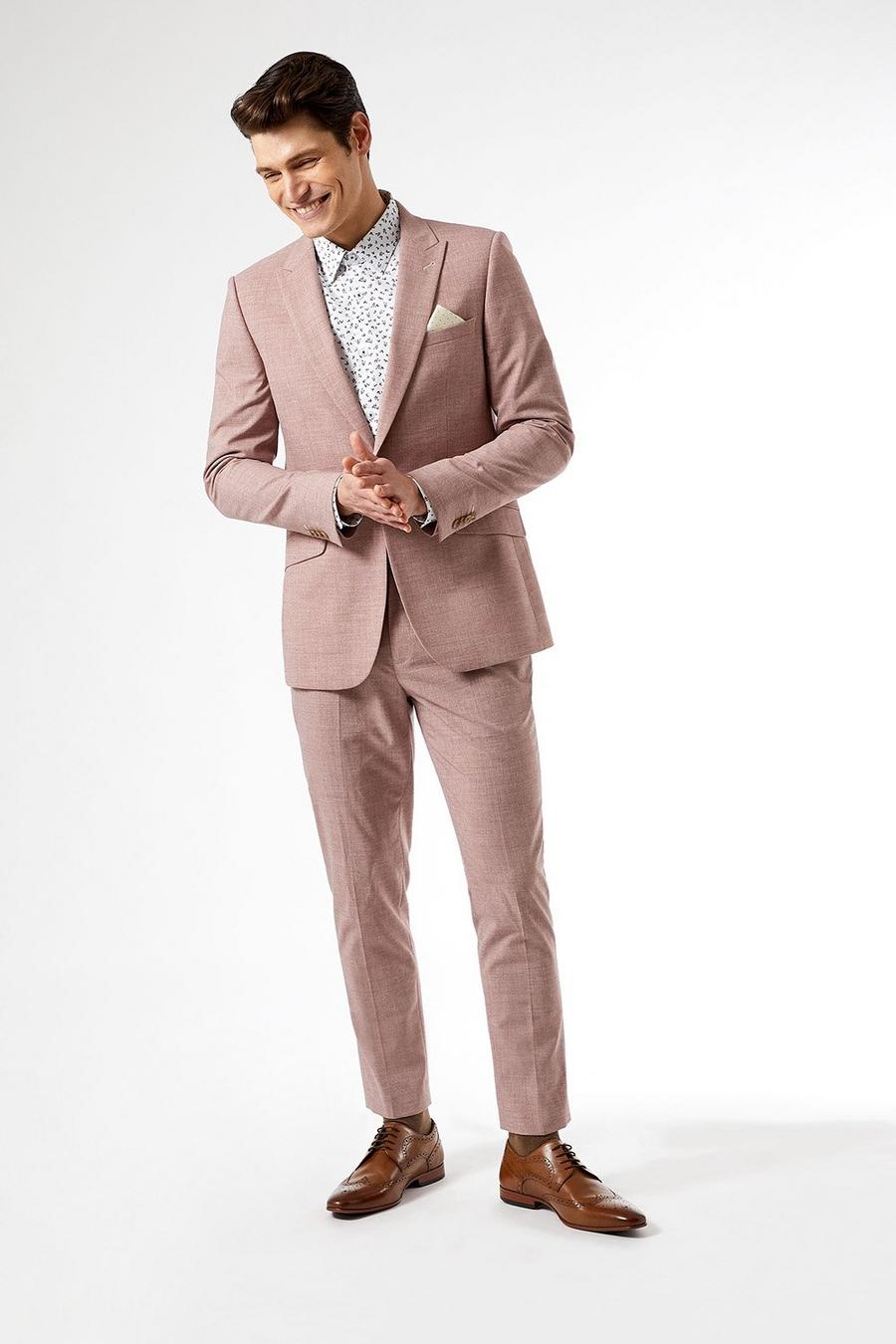 Plus and Tall Pink Skinny Fit Jacket