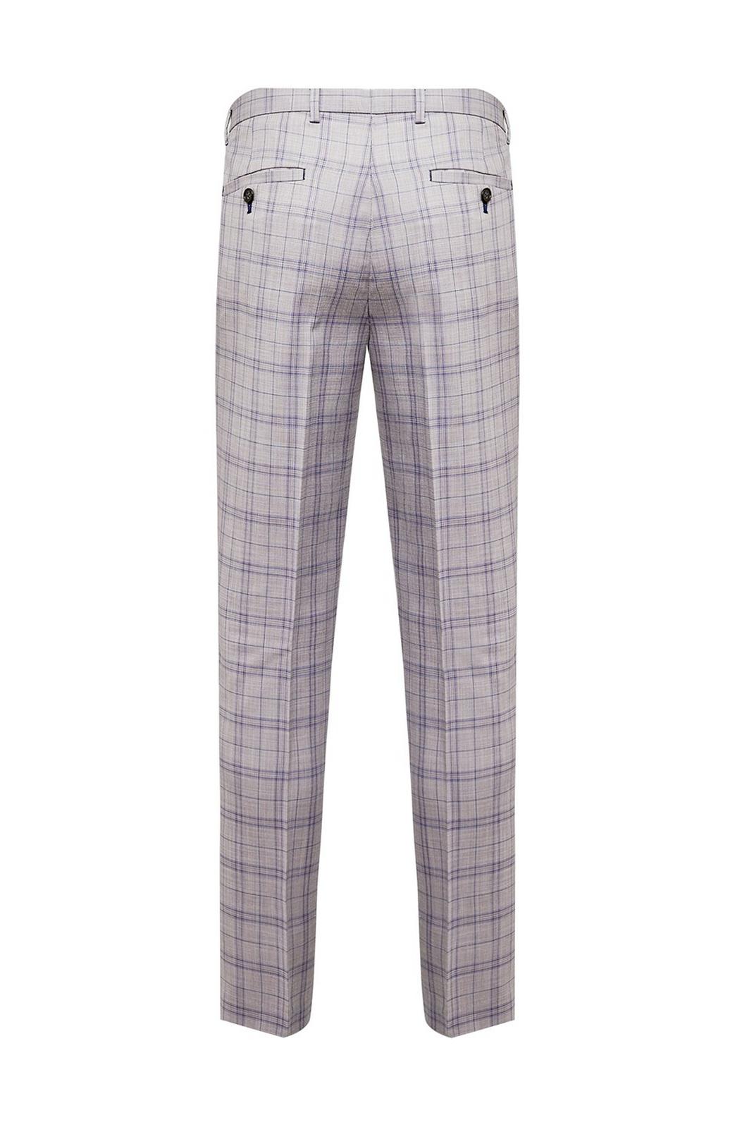 155 1904 Abel Pale Pink Check Suit Trousers image number 2