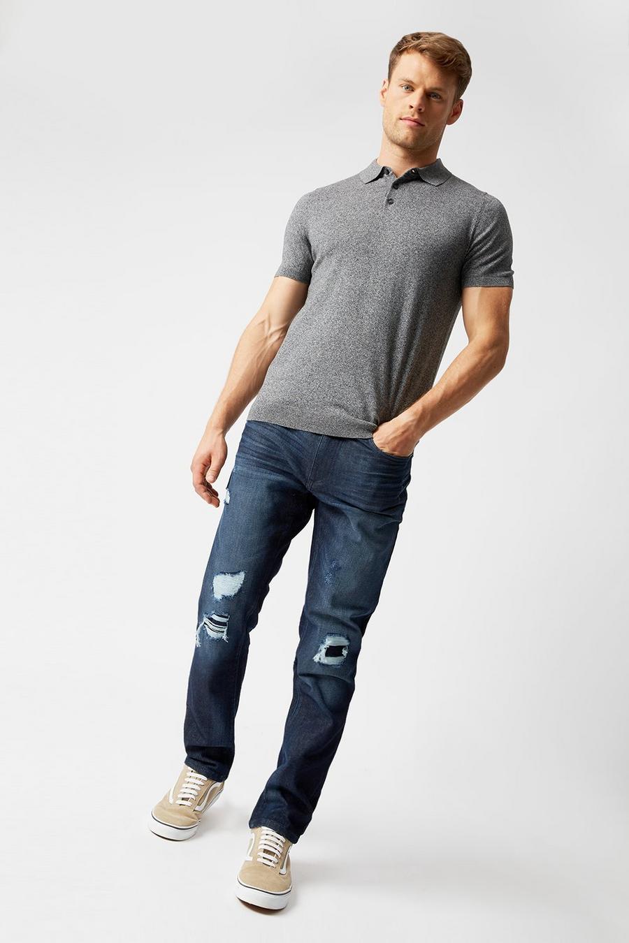 Slim Baked Authentic New Rip Jeans