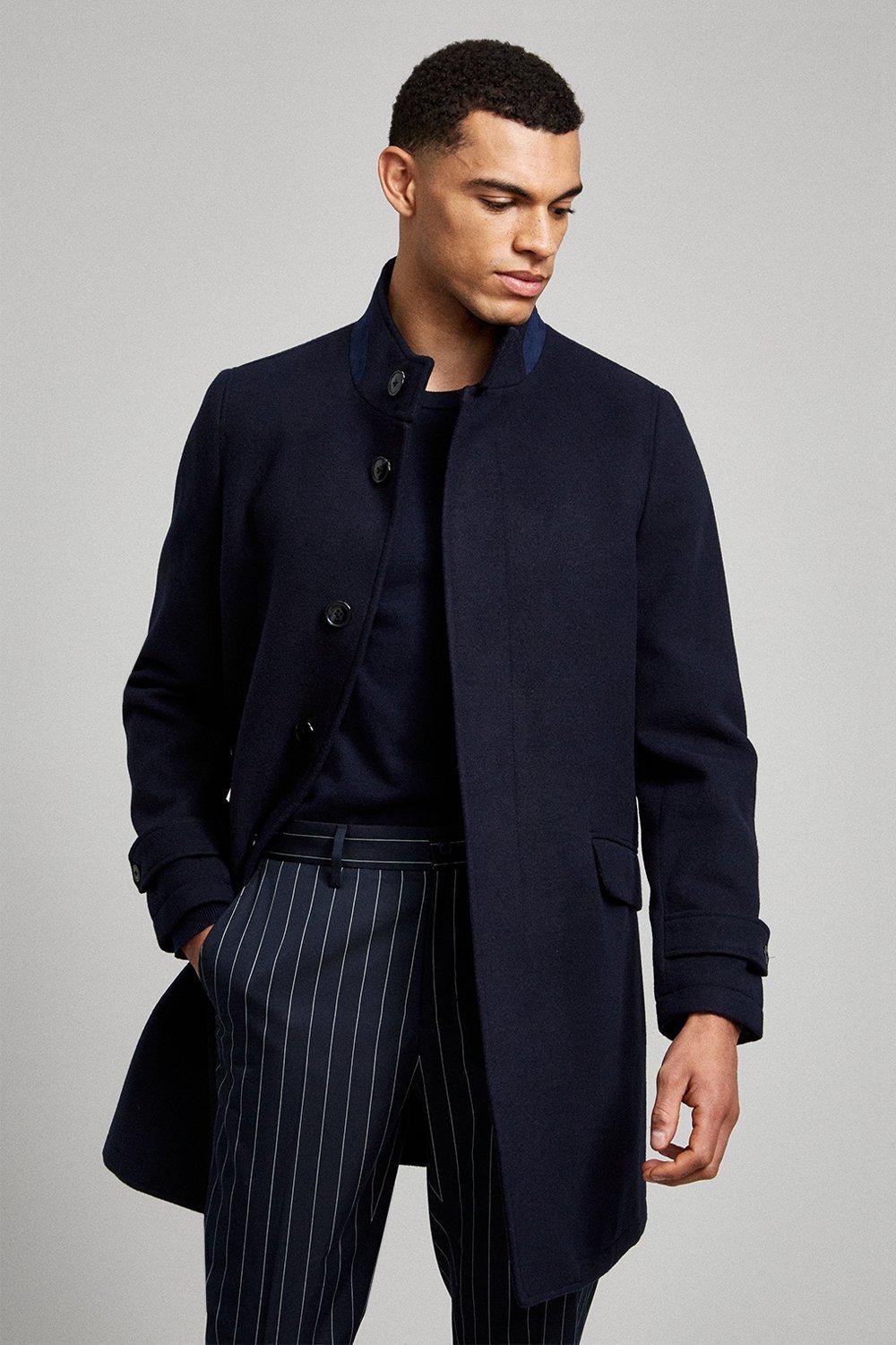 wool coat high neck