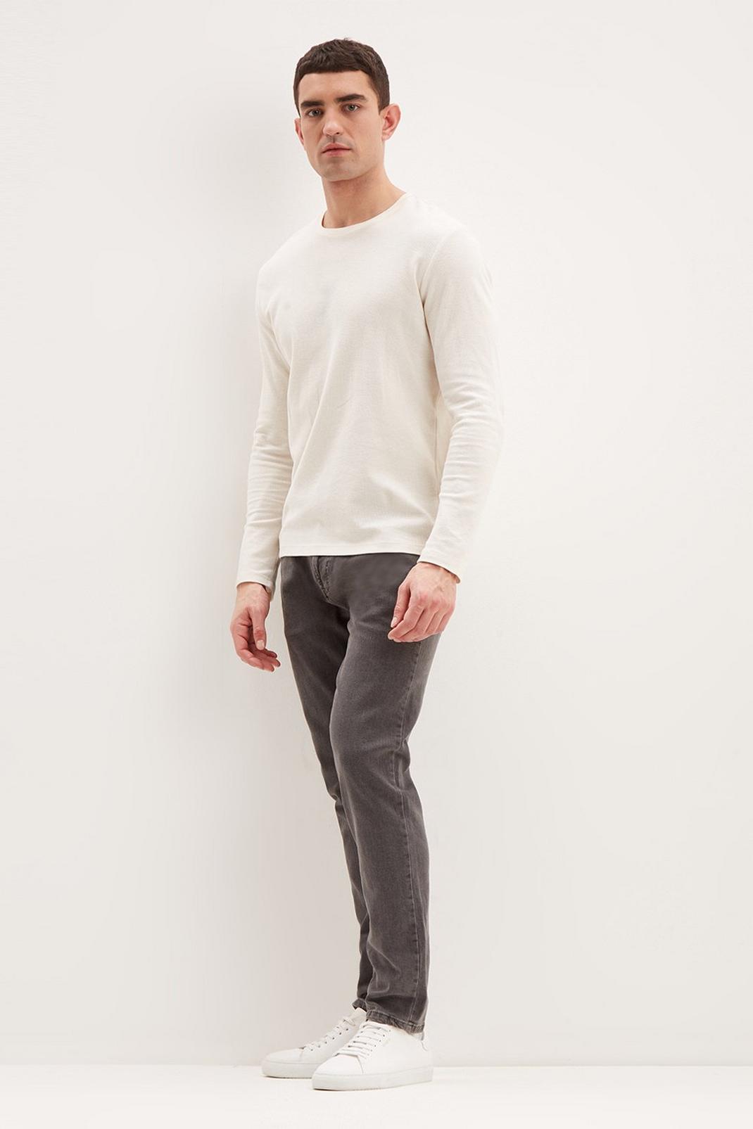 614 Tapered Used Grey Jeans image number 1