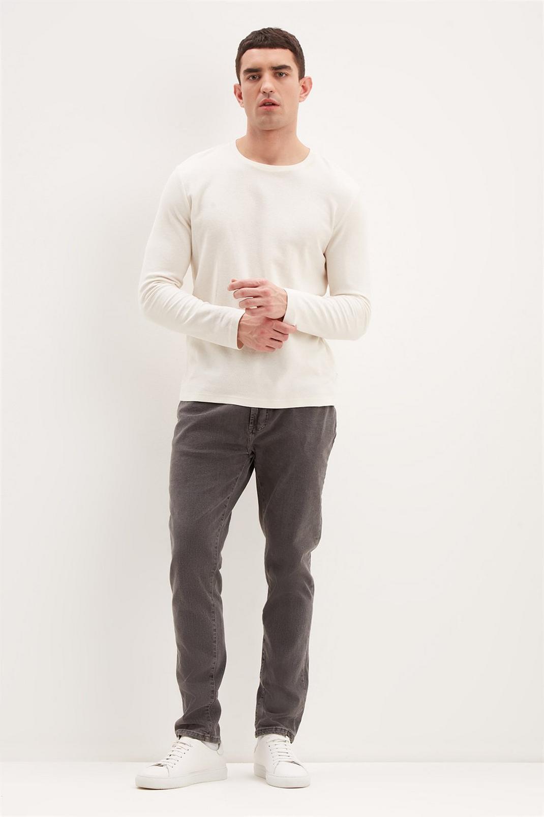 614 Tapered Used Grey Jeans image number 2
