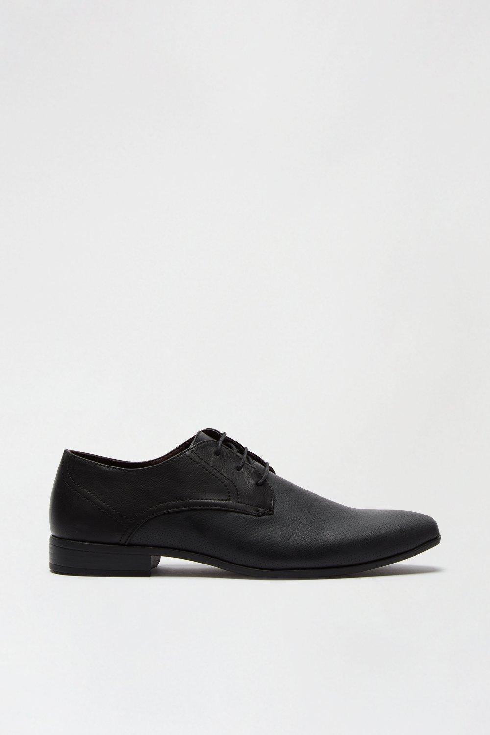 mens formal black slip on shoes