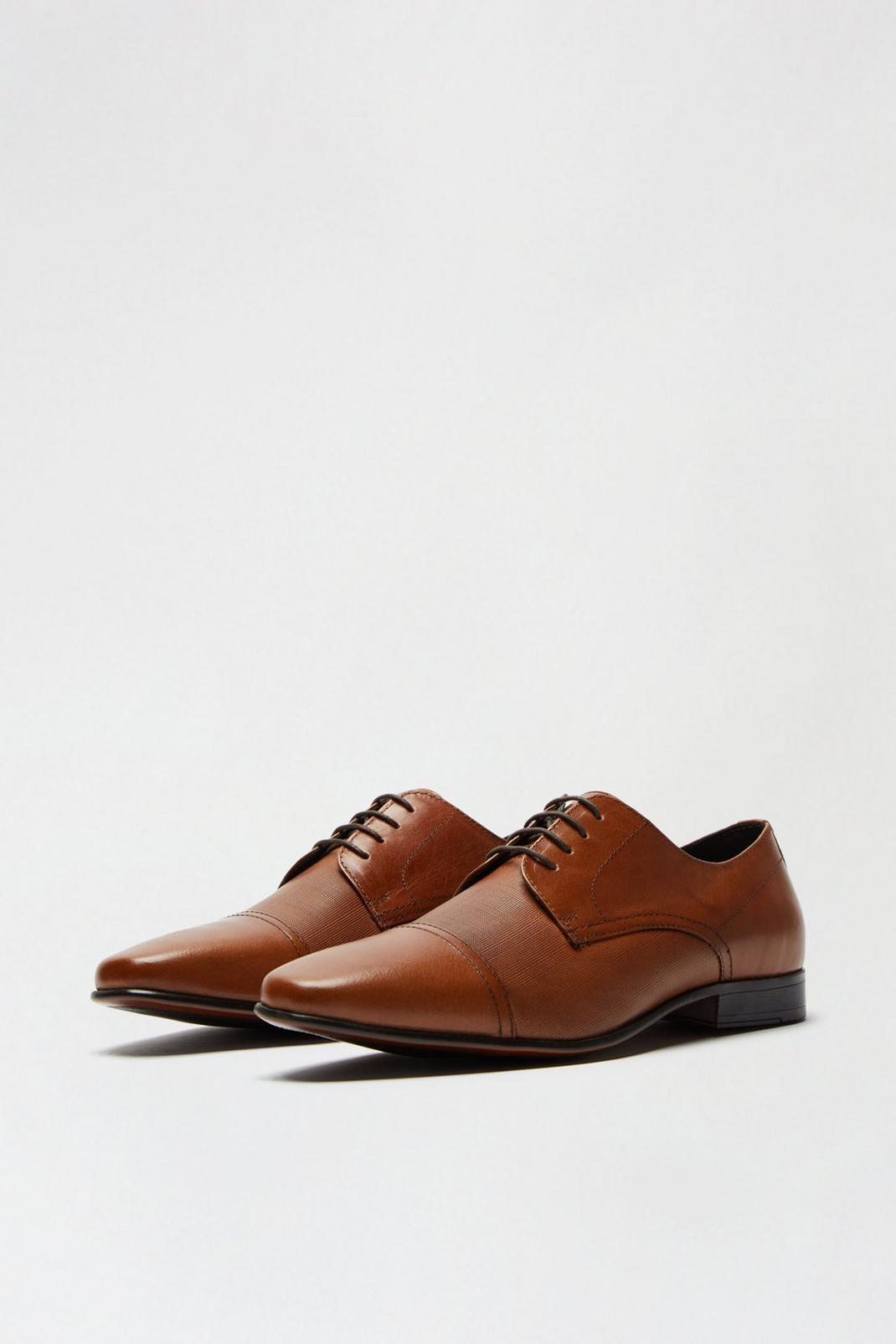 109 Tan Leather Derby Shoes image number 2