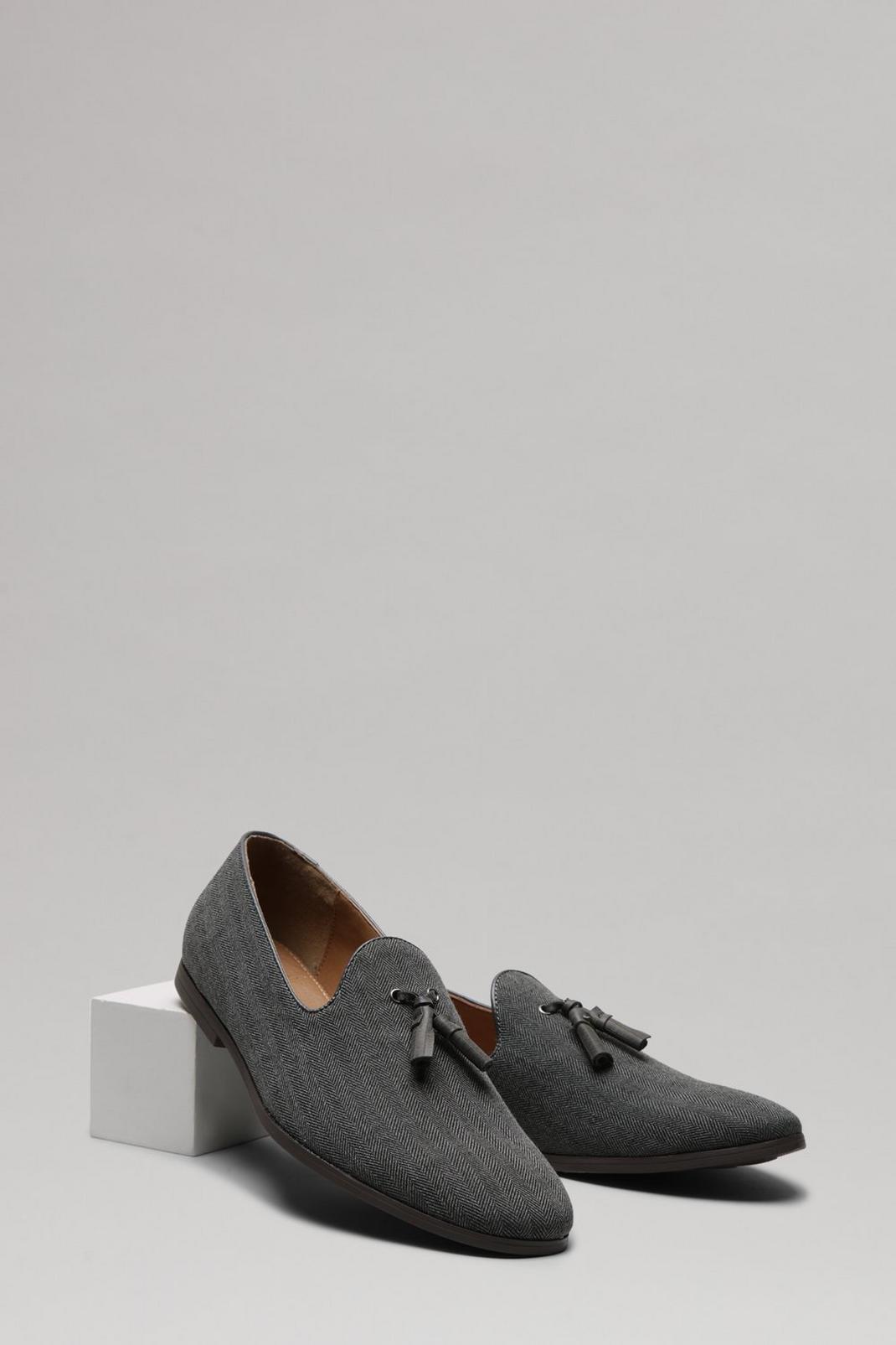 131 Grey Tassel Loafers image number 2