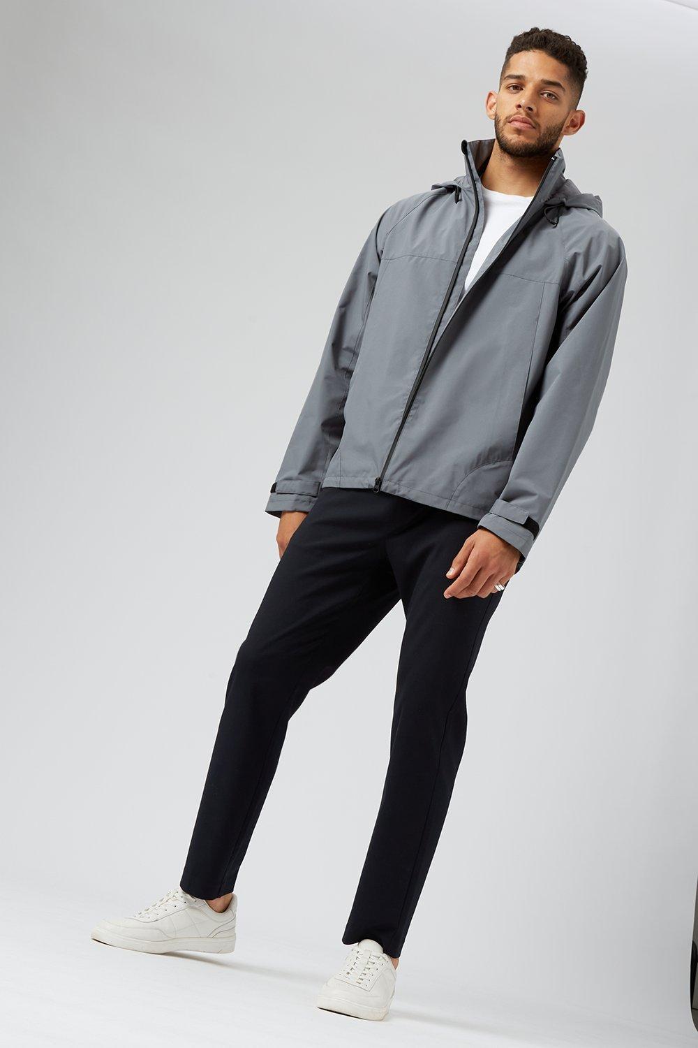 gray lightweight jacket