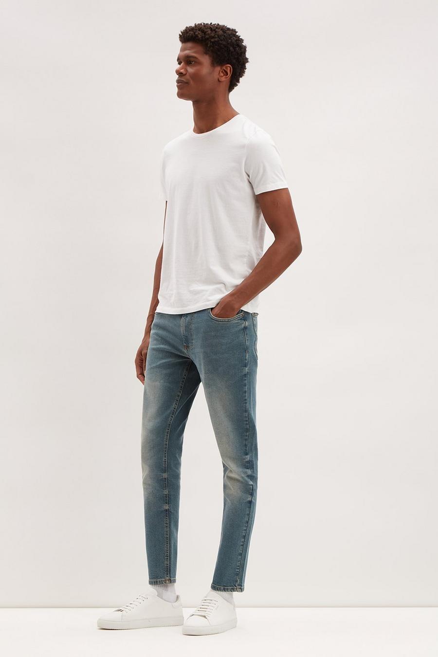Skinny Muted Mid Blue Jeans