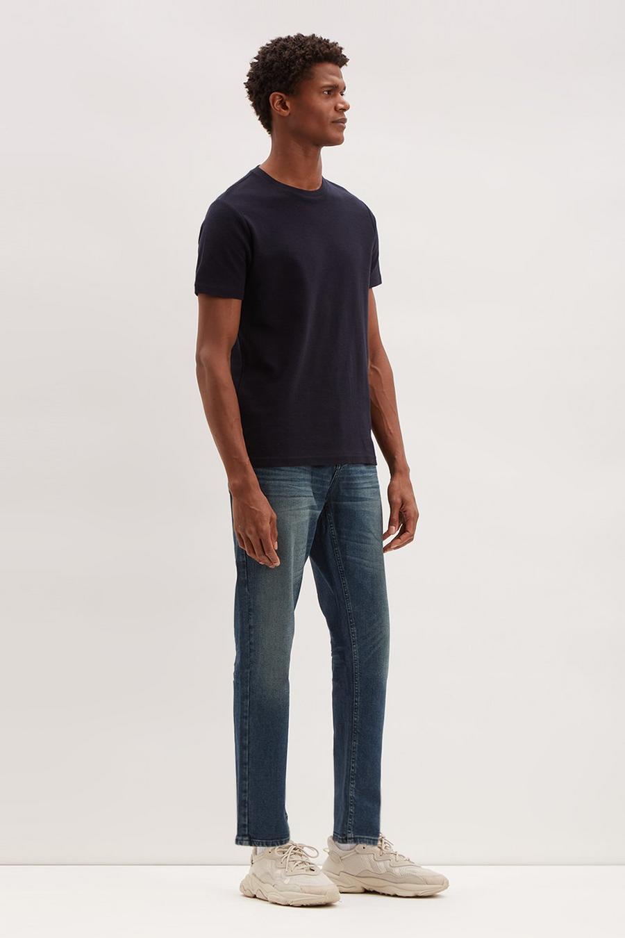 Tapered Dark Blue Authentic Jeans