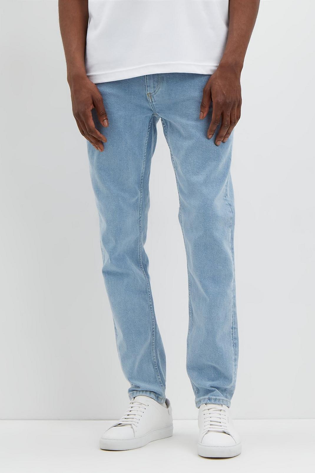Mid blue Skinny Light Blue Wash Jeans image number 1