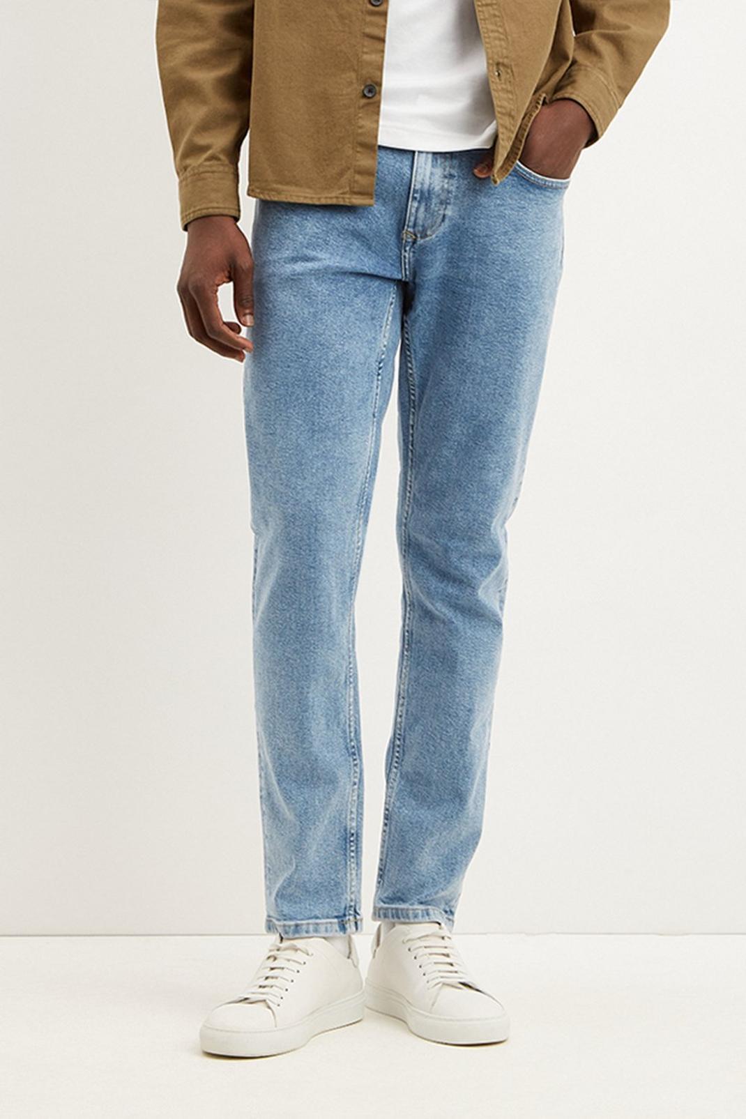Slim Mid Blue Rinse Jeans image number 1