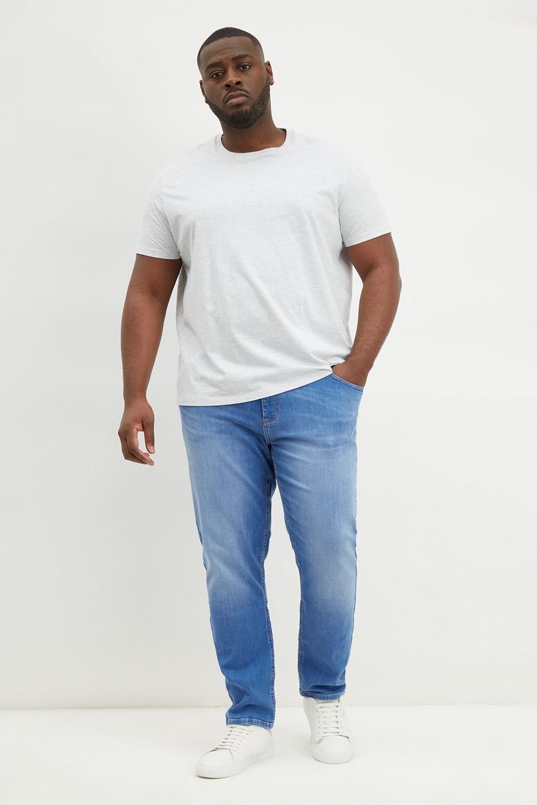 Blue Plus and Tall Tapered Hyperblue Organic Jeans image number 1