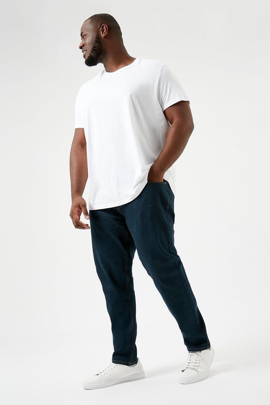 Plus And Tall Tapered Green Rinse Jeans