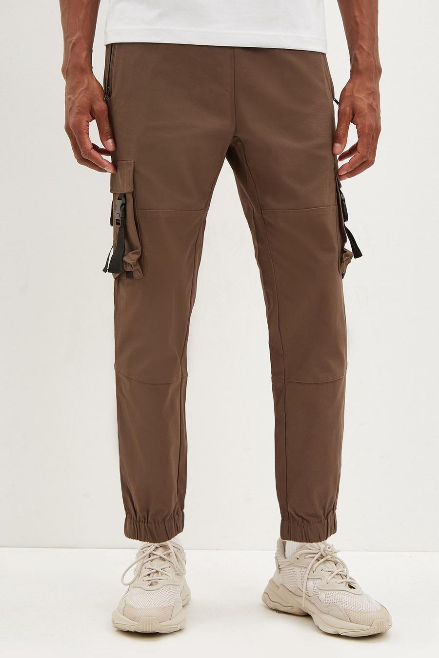 Slim Clip Pocket Cargo Trousers