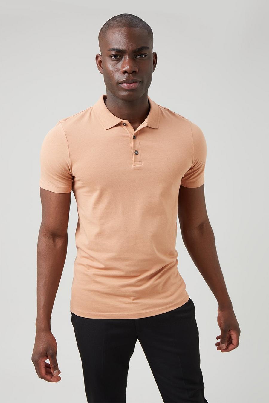 Short Sleeve Muscle Fit Polo