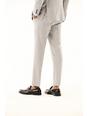 131 Grey Slub Textured Slim Fit Suit Trouser