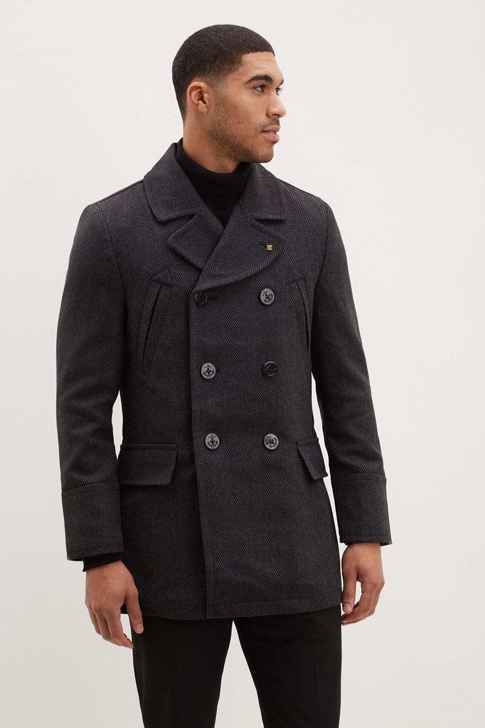 burton mens wool overcoat