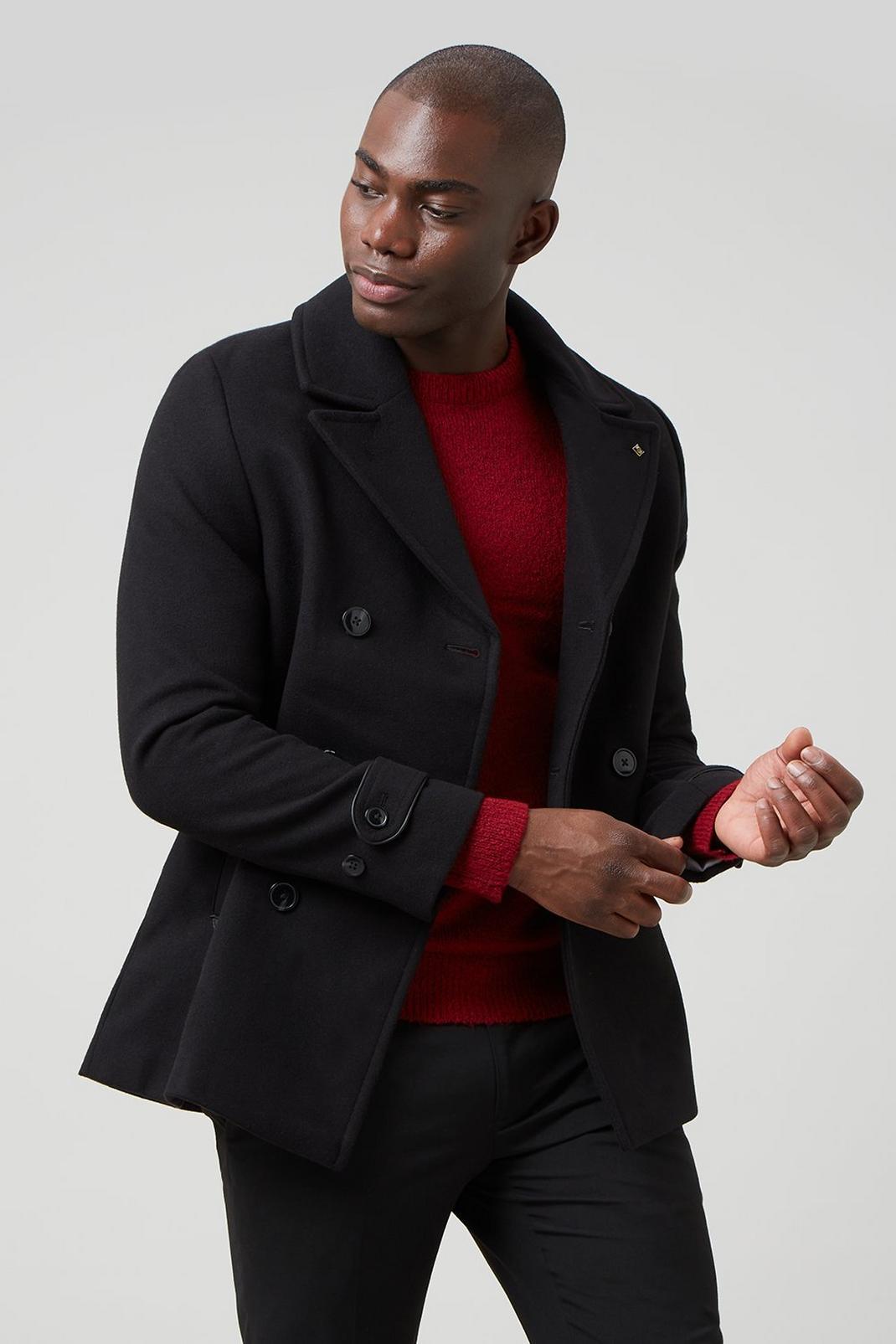 105 Faux Wool Peacoat image number 1
