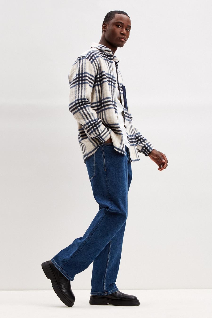 9s Loose Fit Mid Blue Rinse Jeans