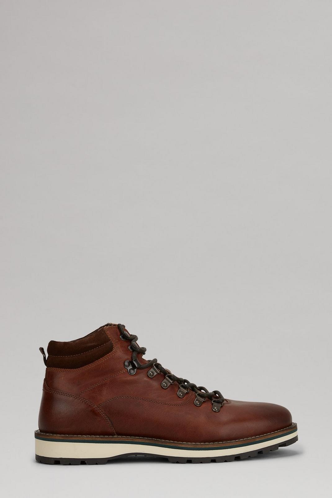 109 Brown Leather Hiking Boots image number 1