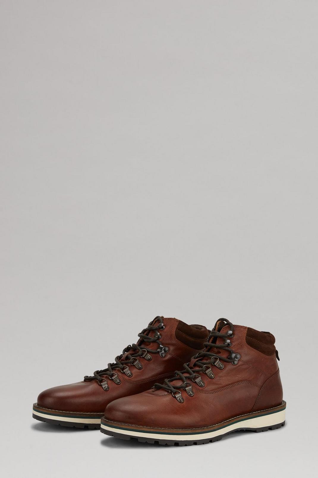 109 Brown Leather Hiking Boots image number 2