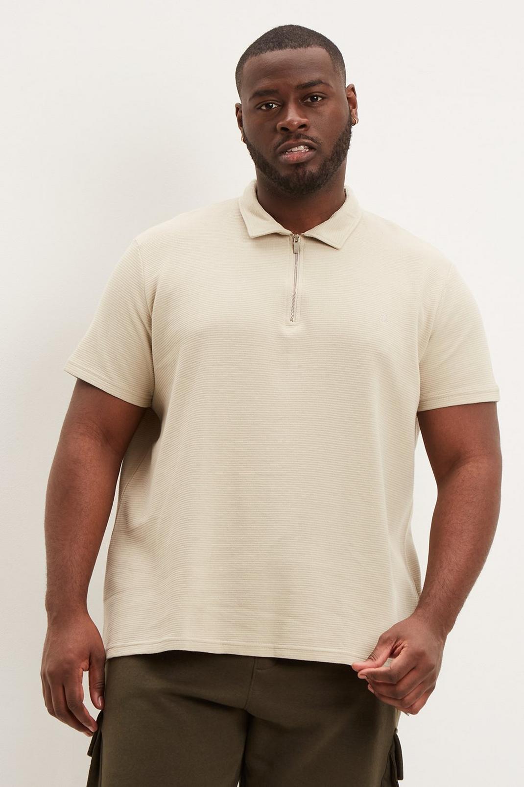 793 Plus And Tall Ottoman Zip Polo image number 1