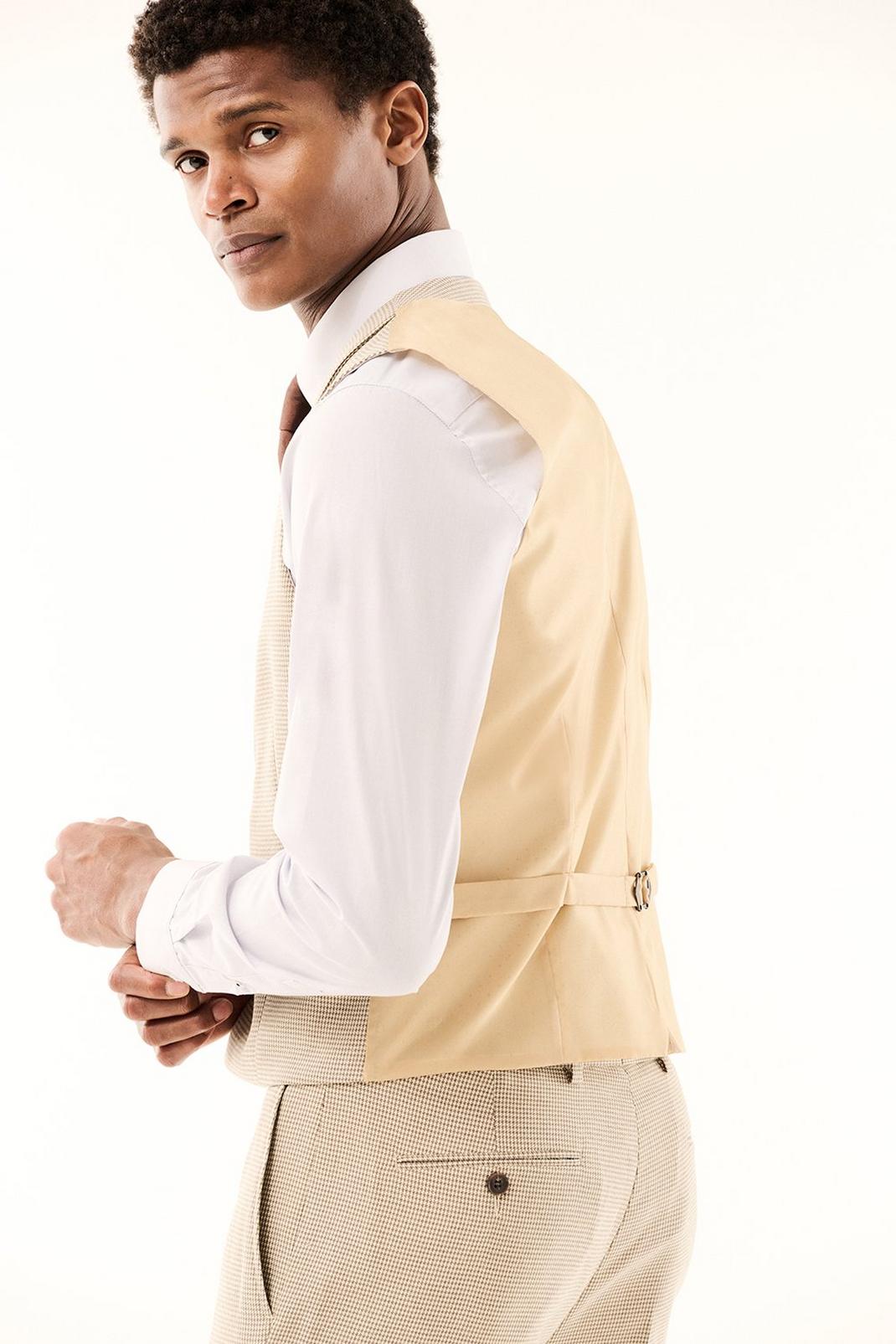 996 Neutral Dogtooth Waistcoat image number 2