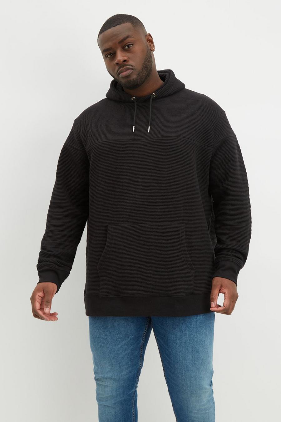 Plus and Tall Textured Hoodie