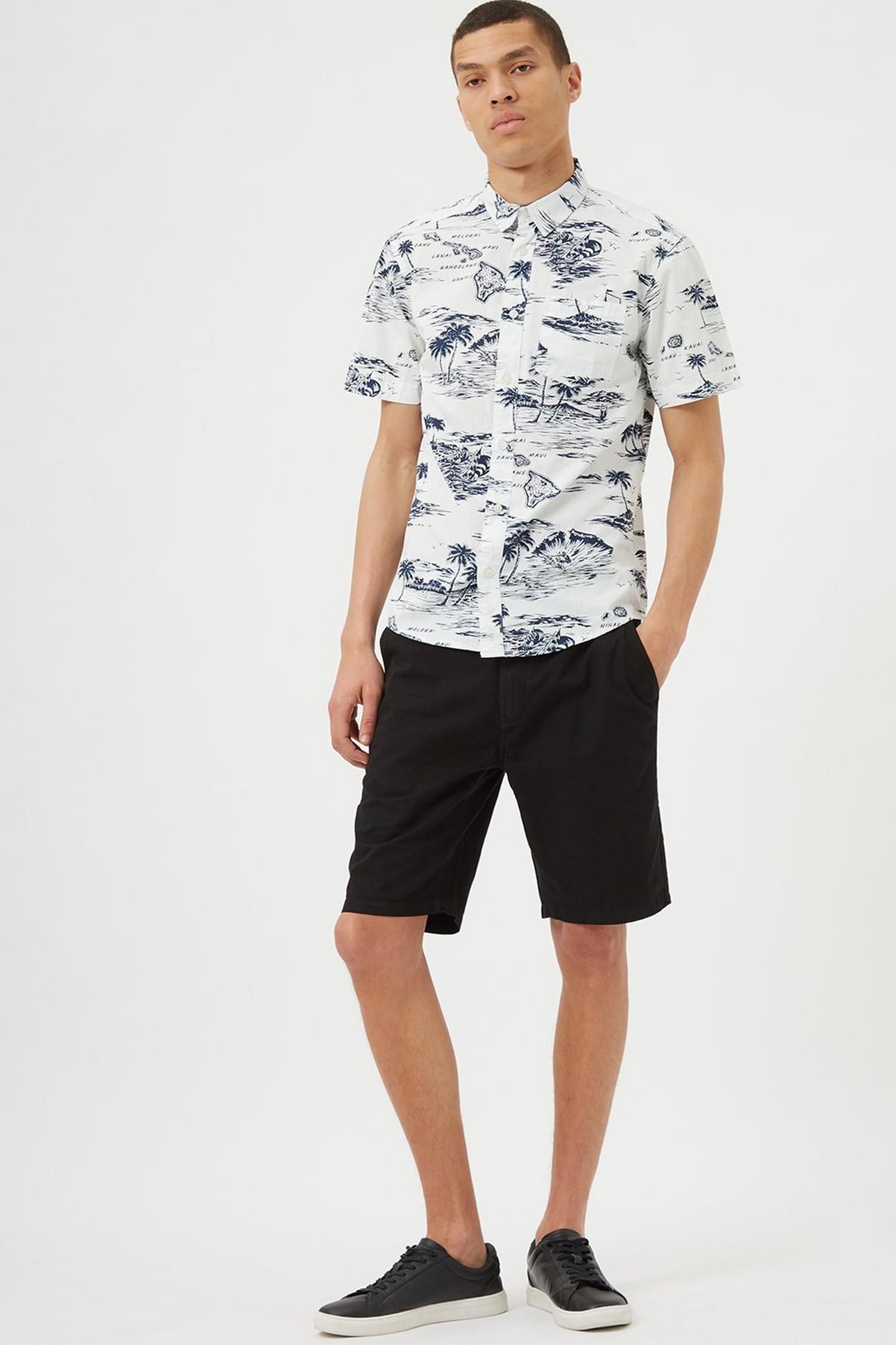 White Printed Shirt | Burton UK