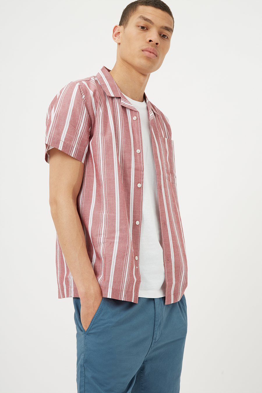 Burgundy Stripe Shirt