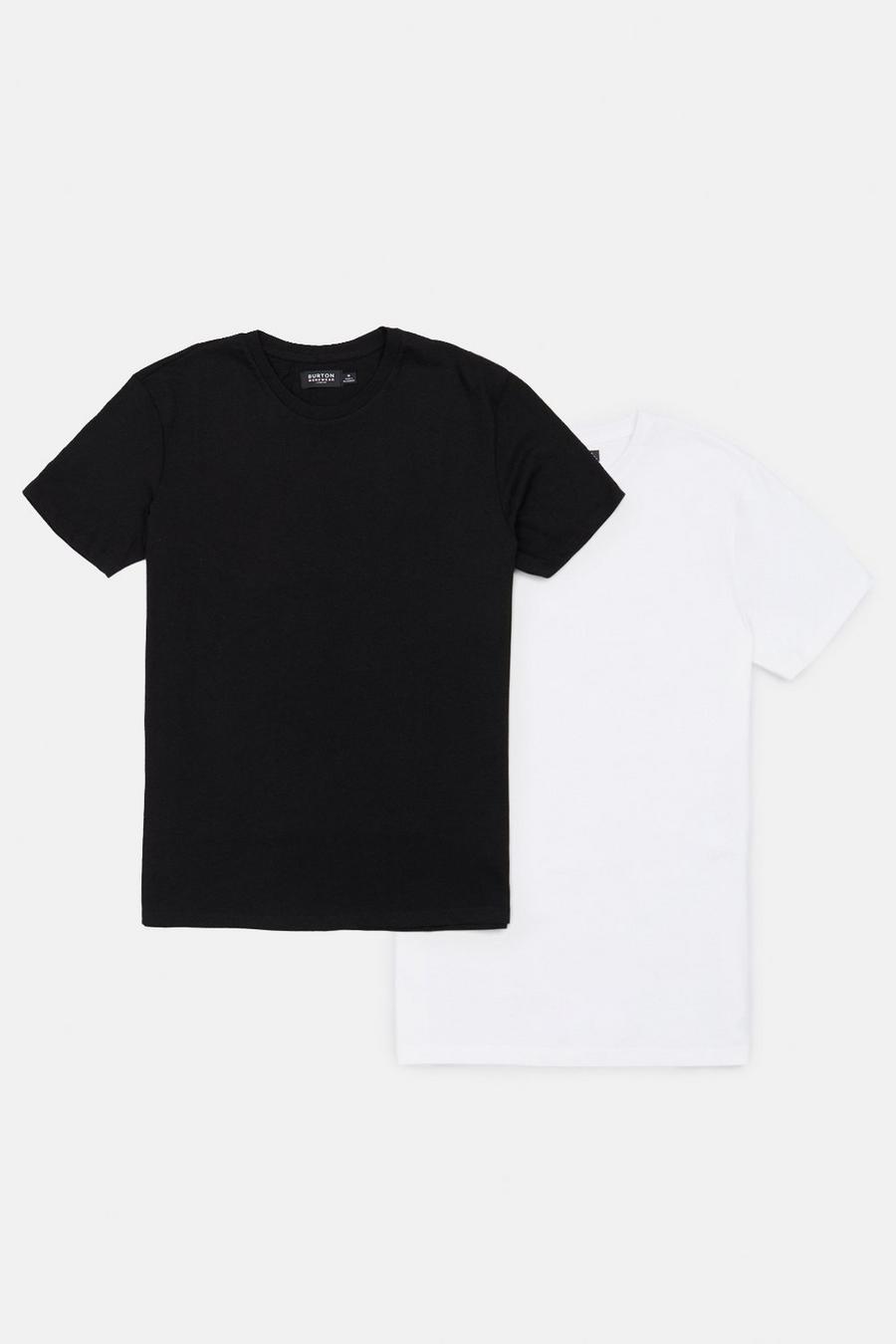 Black Mixed Slim Fit 5 Pack T-Shirt