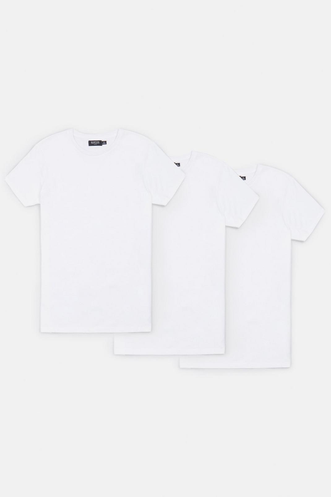 3 Pack White Crew Neck T-shirts image number 1