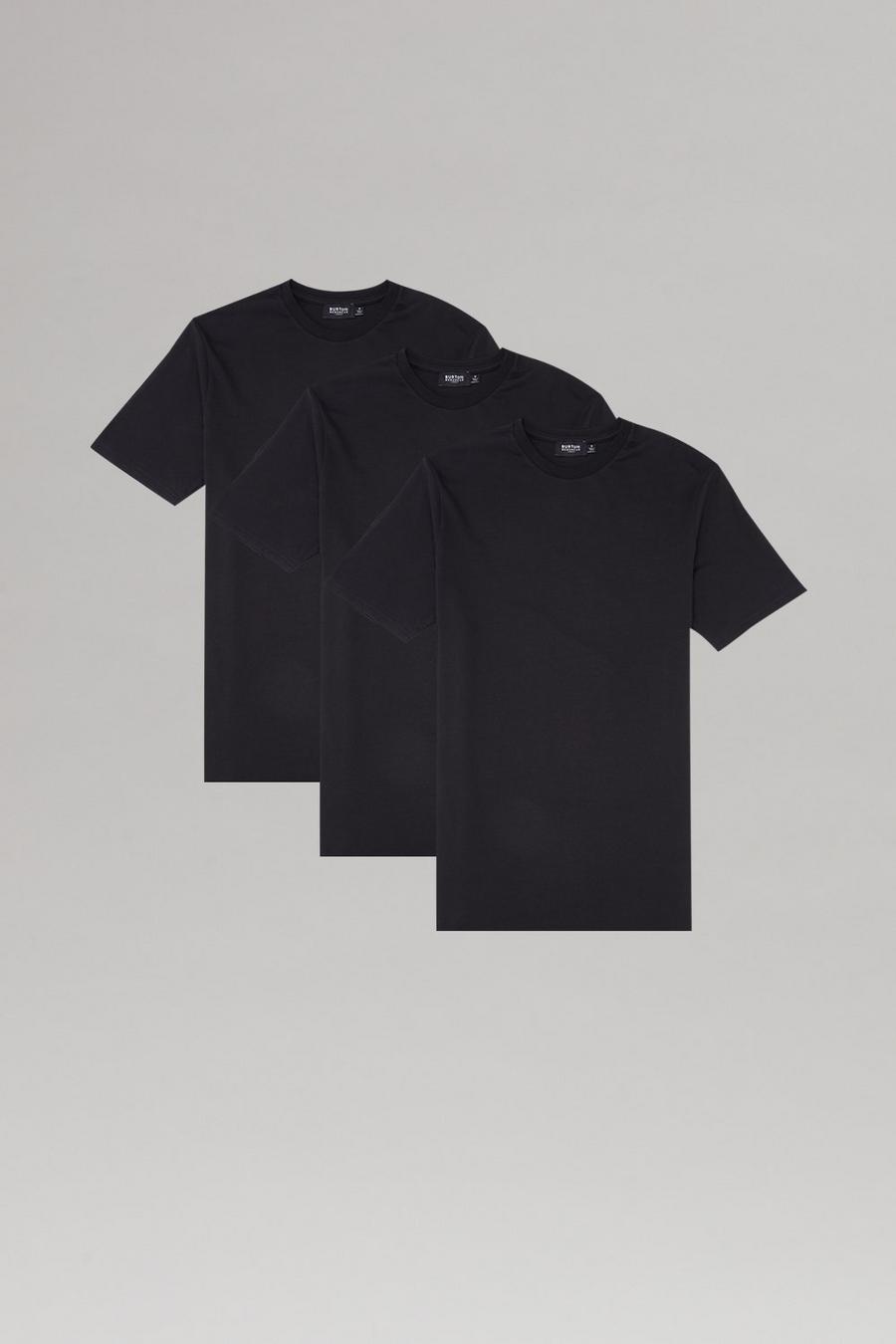 3 Pack Slim Fit Black T-Shirt