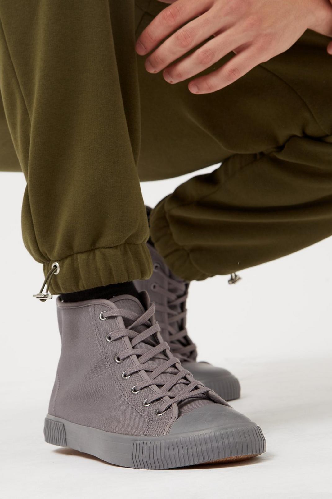 Grey Canvas Boots image number 1