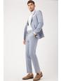 106 Blue Basketweave Slim Fit Suit Trouser