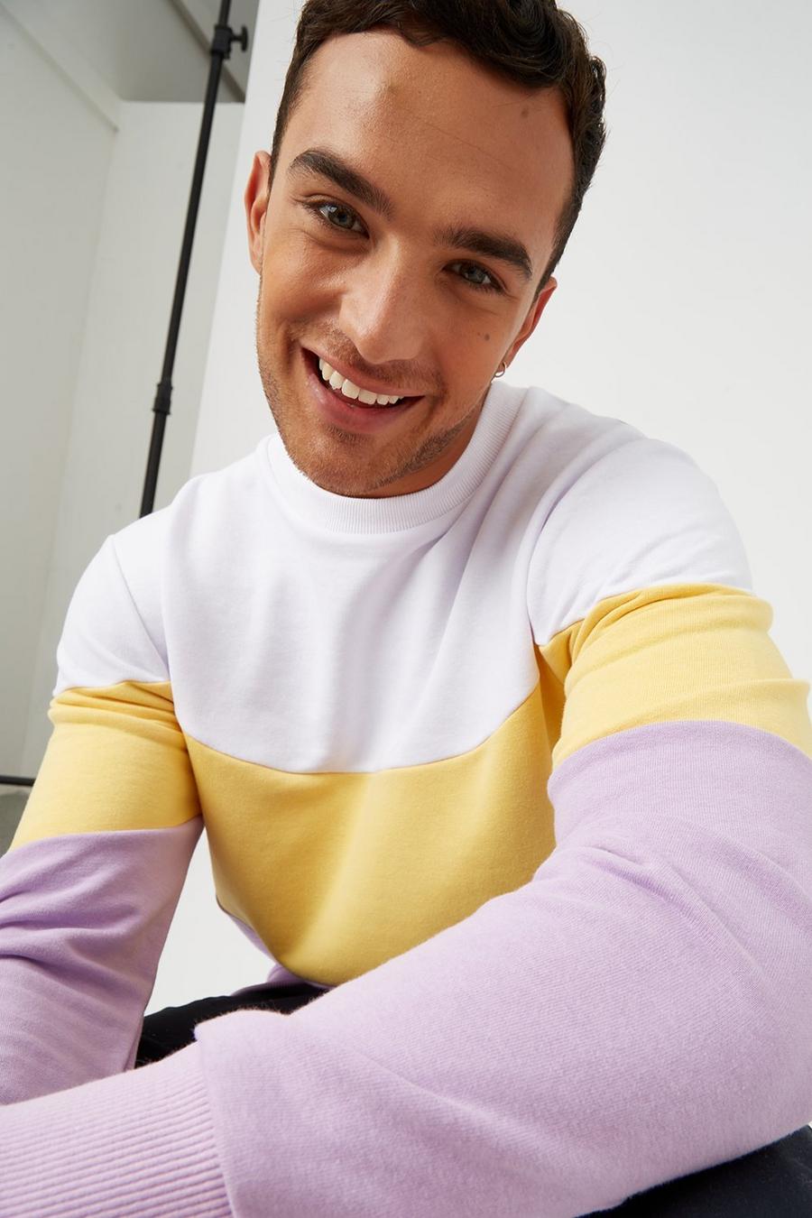 Chest Curve Colour Block Sweatshirt